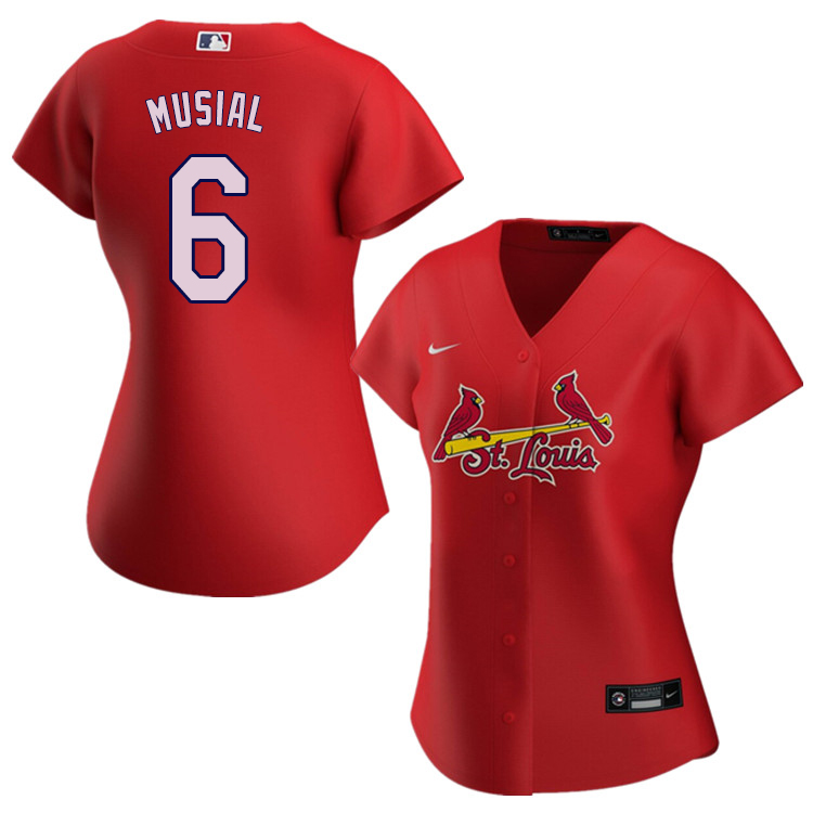 Nike Women #6 Stan Musial St.Louis Cardinals Baseball Jerseys Sale-Red